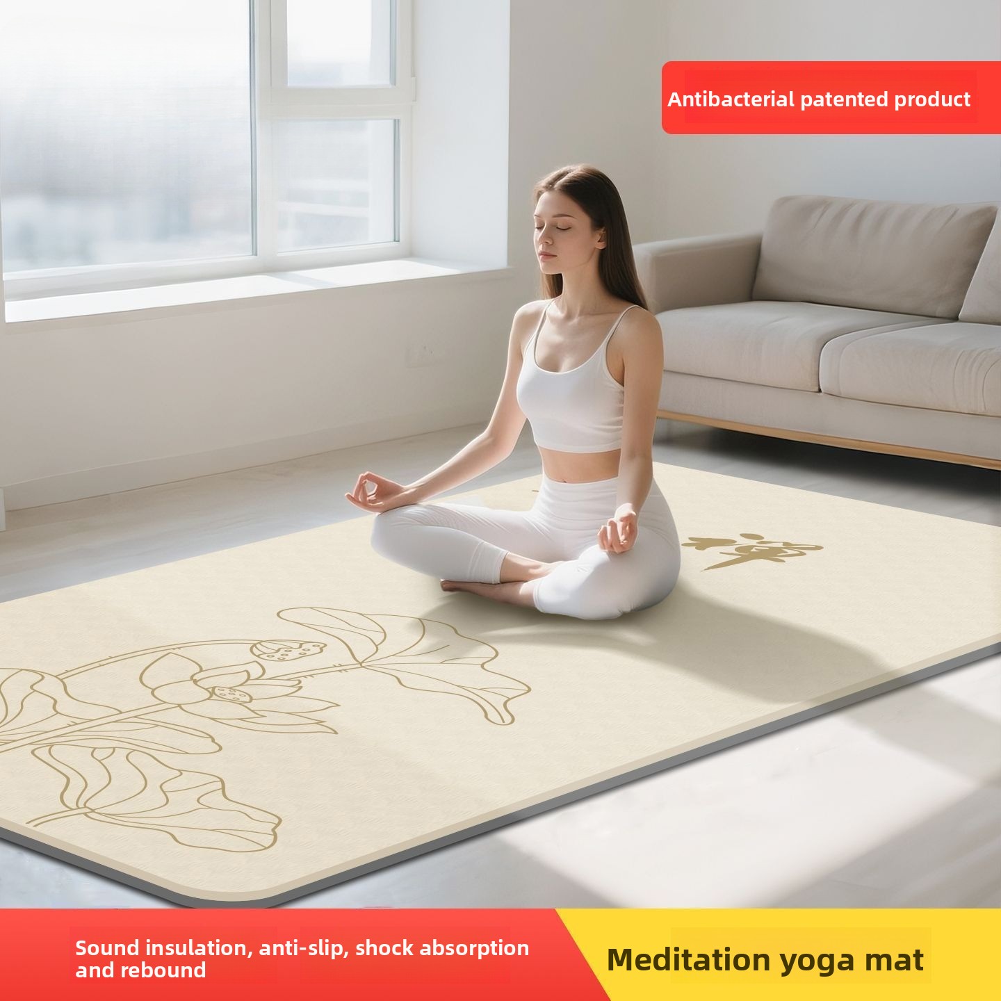 Yoga And Fitness Mat - Tappetino da Yoga per Donne Zen