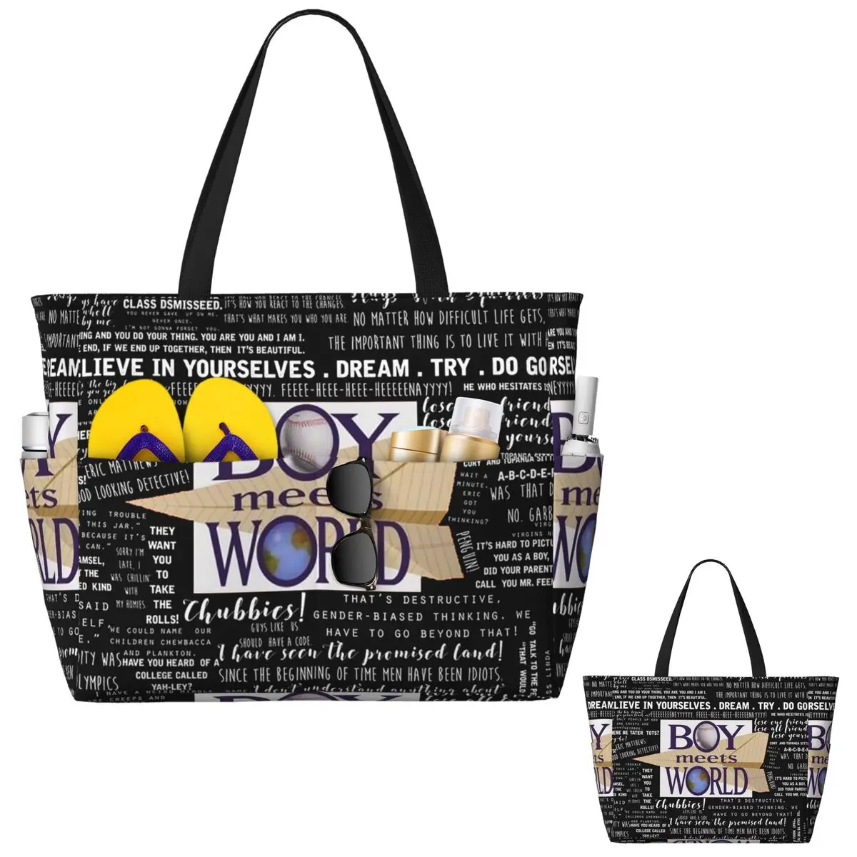 Borsa tote da spiaggia con cit - Yoga Fitness Quotes recensione e prezzo