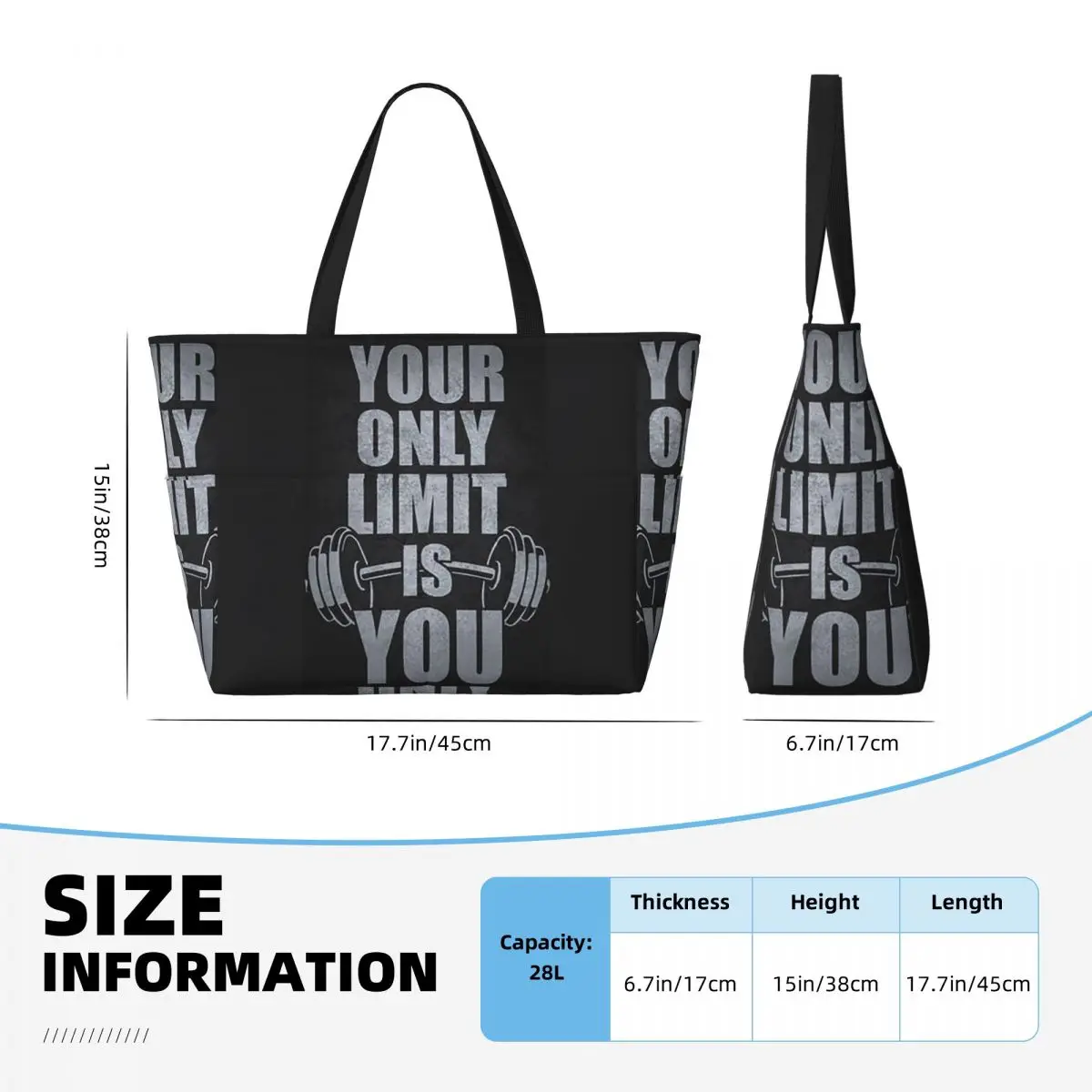 Borsa da palestra sportiva con - Yoga Fitness Quotes recensione e prezzo