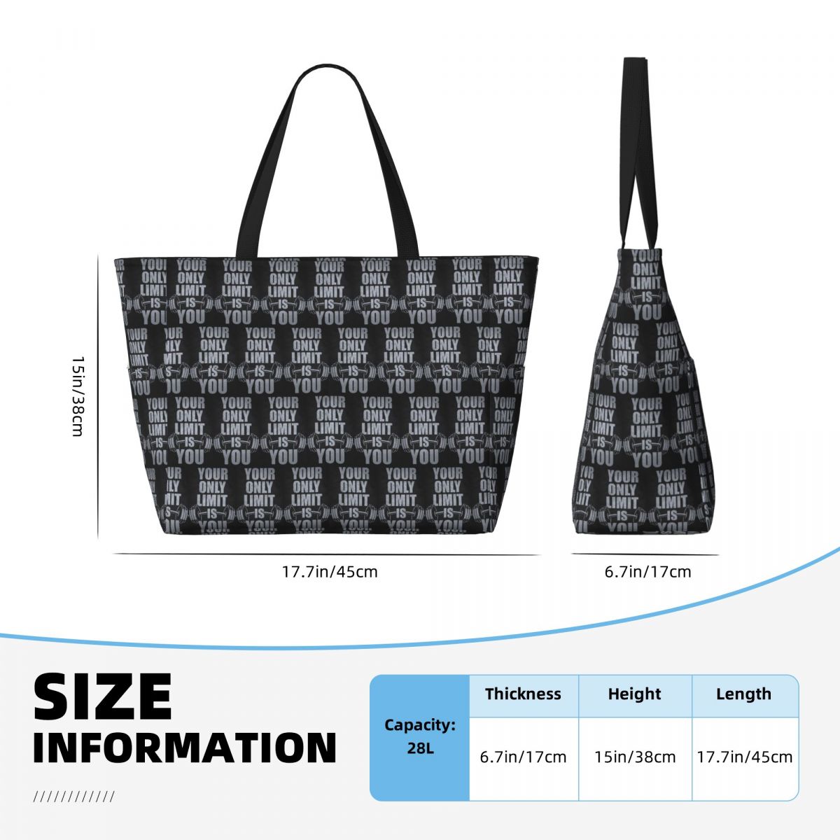 Borsa da palestra sportiva con - Yoga Fitness Quotes recensione e prezzo