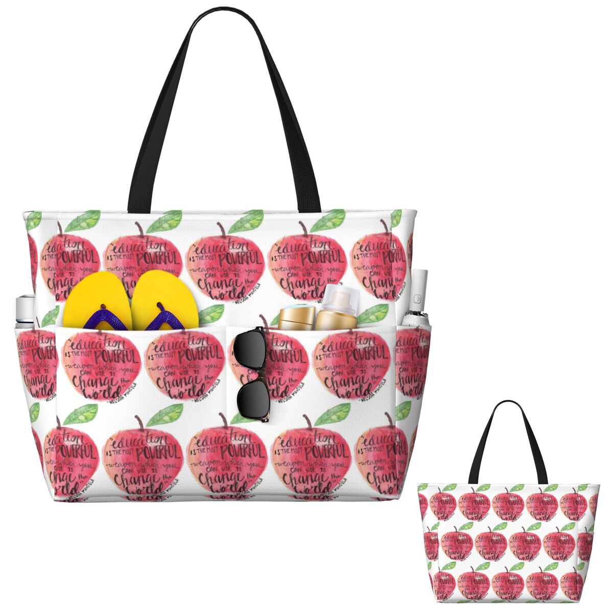 Borsa tote da spiaggia con cit - Yoga Fitness Quotes recensione e prezzo