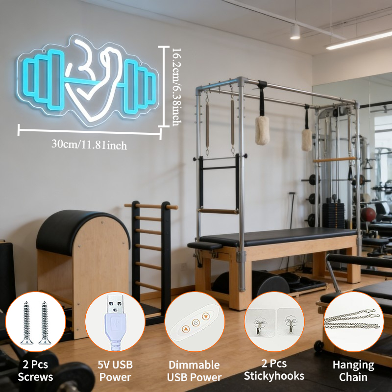 Insegna al Neon LED Bicep Dumb - Yoga Fitness Quotes recensione e prezzo
